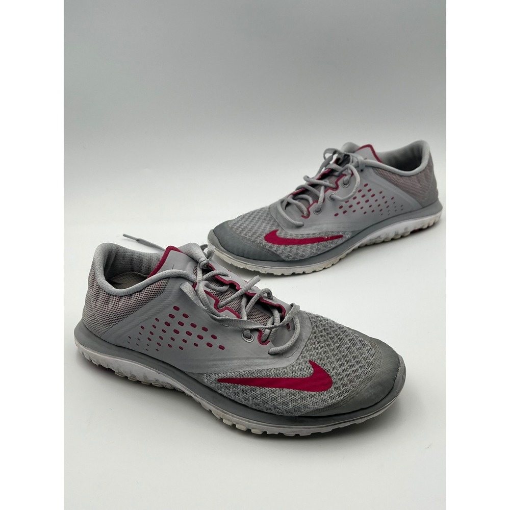 Nike FS Lite Run 2 Womens Running Shoes Wolf Grey Pink 684667-011 Size 8